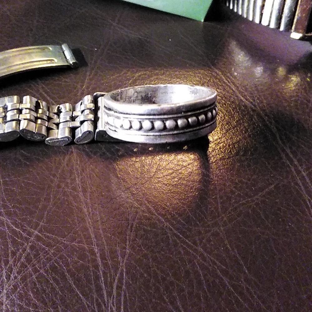 Unisex 925 silver & onxy band